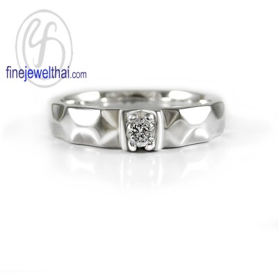 แหวนทองคำขาว แหวนเพชร แหวนคู่ แหวนแต่งงาน แหวนหมั้น- R1252DWG